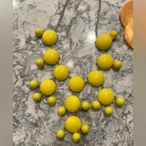 Large Yellow Bobble Statement Necklace